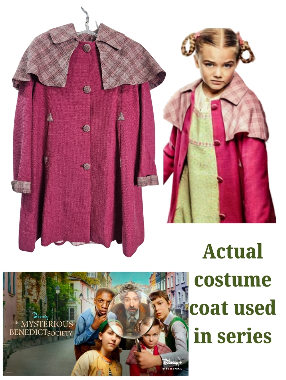 Mysterious Benedict Society Real Costume Wardrobe Constance Contraire Cape Coat